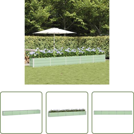 Vaso verde pastello -  Fioriera Verde Pastello 480 x 50 x 45 cm Acciaio zincato
