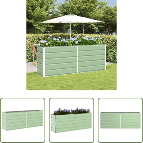 Vaso verde pastello -  Fioriera Verde Pastello 480 x 50 x 45 cm Acciaio zincato
