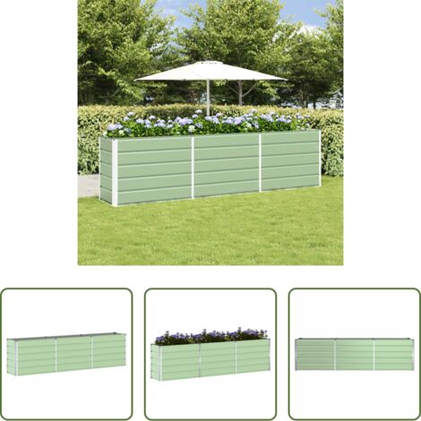 Vaso verde pastello -  Fioriera Verde Pastello 480 x 50 x 45 cm Acciaio zincato