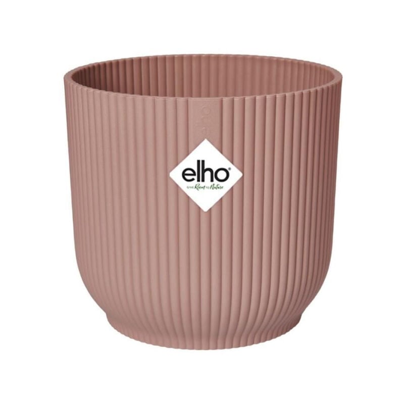 Elho - Pot De Fleurs Rond vibes - Plastique - Ø25 - Rose poudré