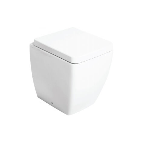 Vaso wc filomuro a pavimento ego scarico universale 53x36xh.43 cm bianco SENZA copriwater