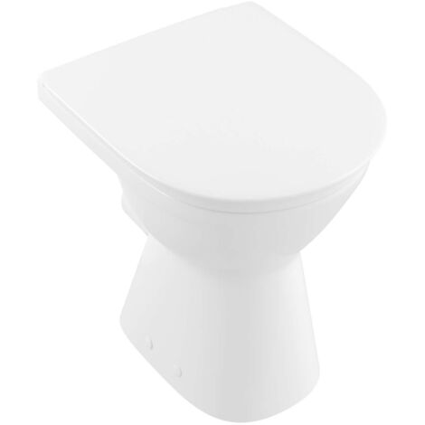 Vaso WC O.novo Vita 355 x 480 mm, modello centro stanza, scarico orizzontale, Porcellana sanitaria White CeramicPlus