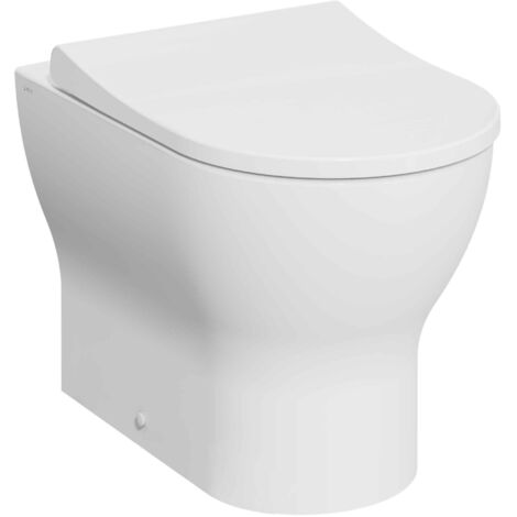 VASO WC ROUND IN CERAMICA BIANCA A TERRA