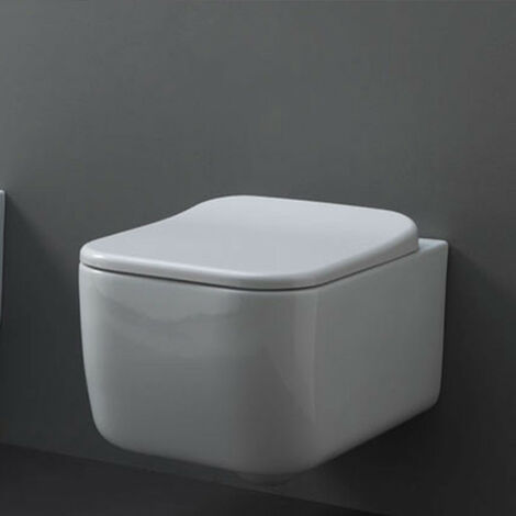 Vaso Wc Sospeso BRIO Sistema di Scarico Smart Clean - Chiusura Vaso Soft Close Ammortizzata - Design Elegante