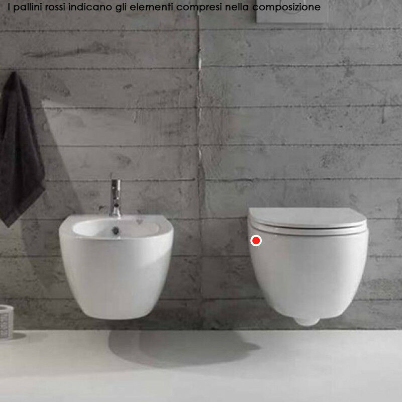 WC Sospeso Con Bidet Integrato - Ceramica, Soft Close, Design Moderno E Funzionale - Foto 3