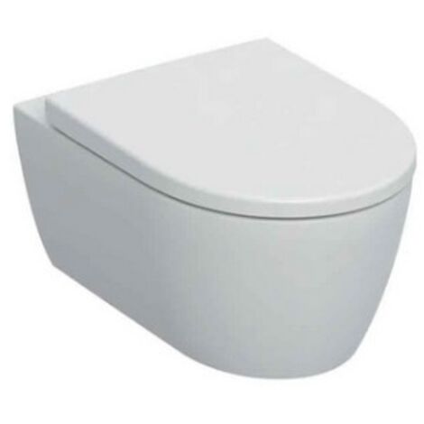 Vaso wc sospeso in ceramica bianca serie icon con sedile e con sistema rimfree GEBERIT