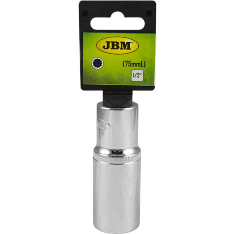 Vaso XZN ½" 75mm. LARGO 14mm. Cromado  JBM13607