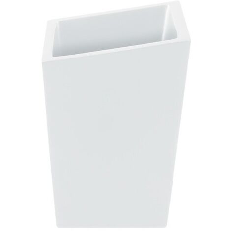 Vaso YOSHI de poliresina blanco mate Spirella