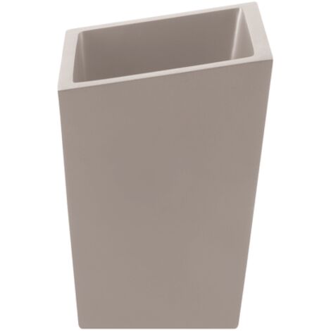 Vaso YOSHI de poliresina gris pardo mate Spirella