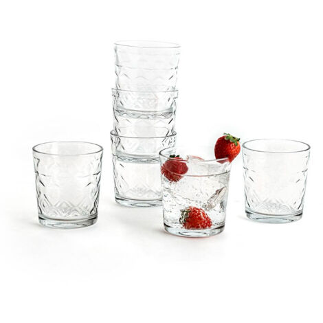 VASOS 26 CL ROMBOS CAJA 6