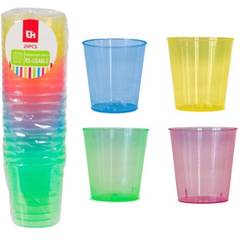 vasos chupito pp 3 cl colores lote 20