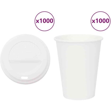 Vasos de café de papel con tapa 1000 uds 12oz 300ml