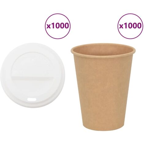 Vasos de café de papel con tapa 1000 uds 12oz 300ml