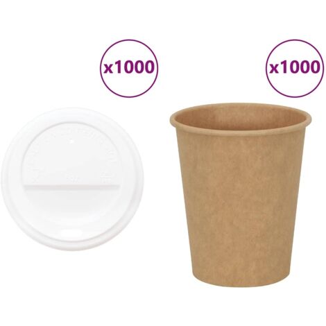 Vasos de café de papel con tapa 1000 uds 8oz 200ml