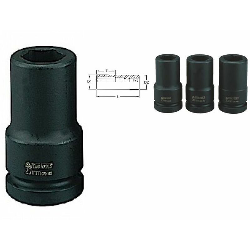 

Vasos de impacto hexagonales 3/4" 36 mm TENGTOOLS 114890809