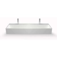 Vasque 120 cm suspendue ou à poser, en Solid surface - Valencia
