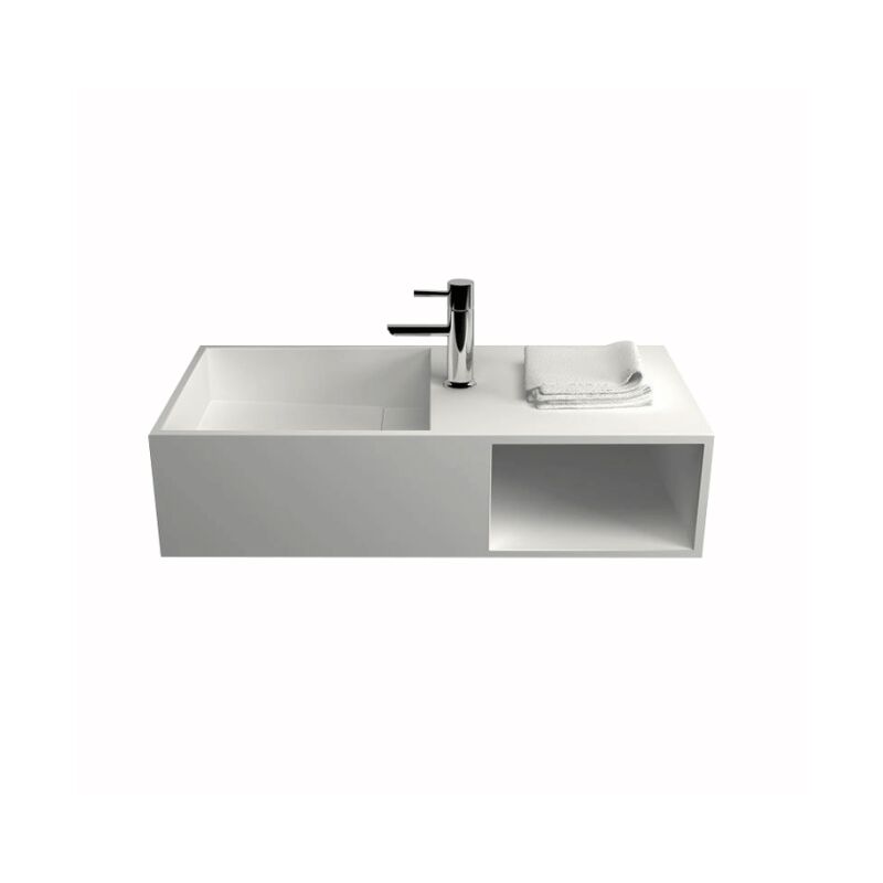 Meuble vasque suspendu 80 cm en solid surface - ibiza