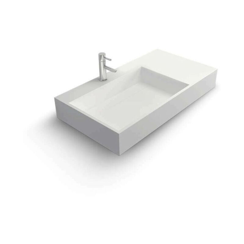 

Lavabo 90 cm suspendido o para colocar, en Solid surface - Fabiola