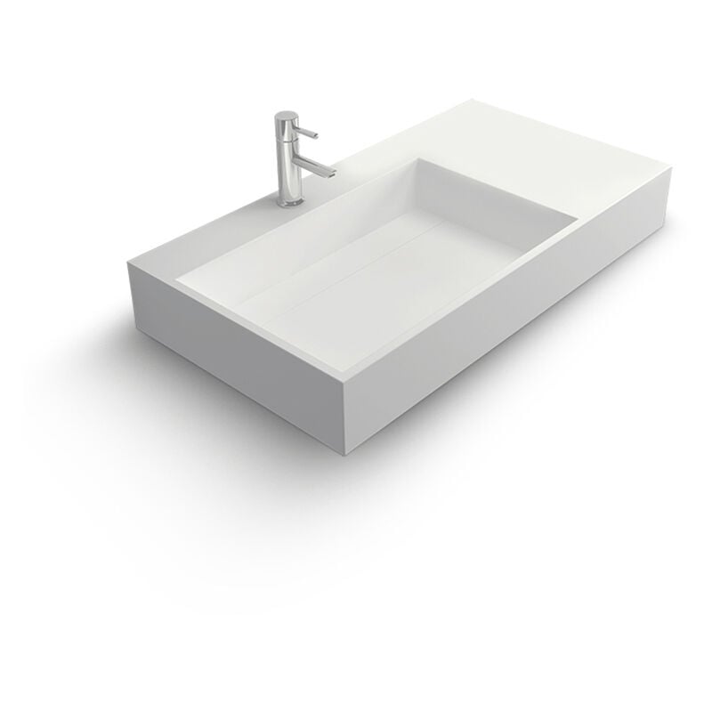 

Lavabo suspendido o sobre encimera de 90 cm en Solid surface - Fabiola II