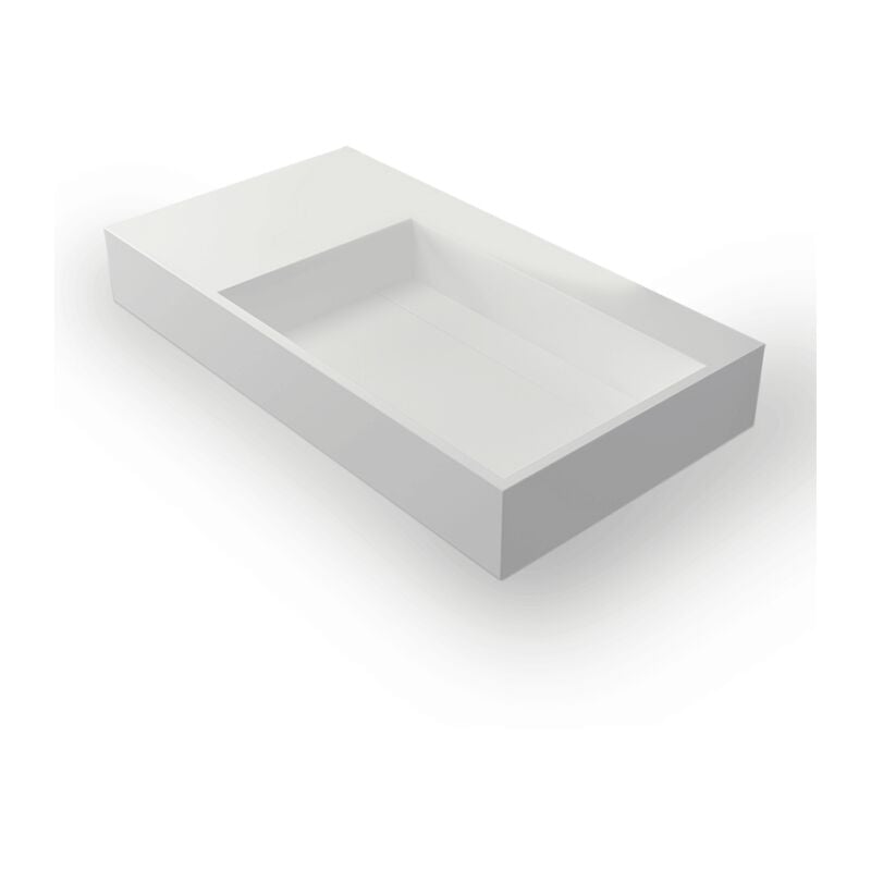

Lavabo 90 cm suspendido o para colocar, en Solid surface - Fabiola