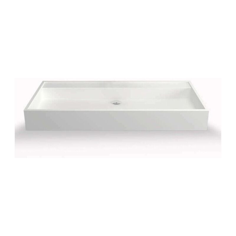 

Lavabo suspendido o sobre encimera de 90 cm, en Solid Surface - Málaga II