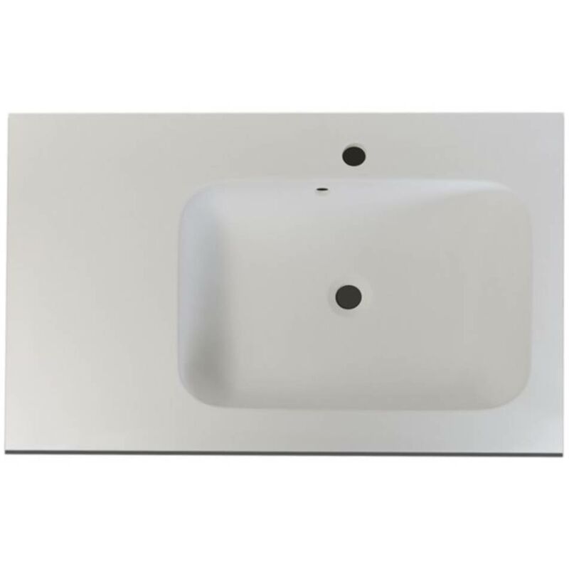 Cedam - Vasque à encastrer 80 cm Lavabo de salle de bain Blanc