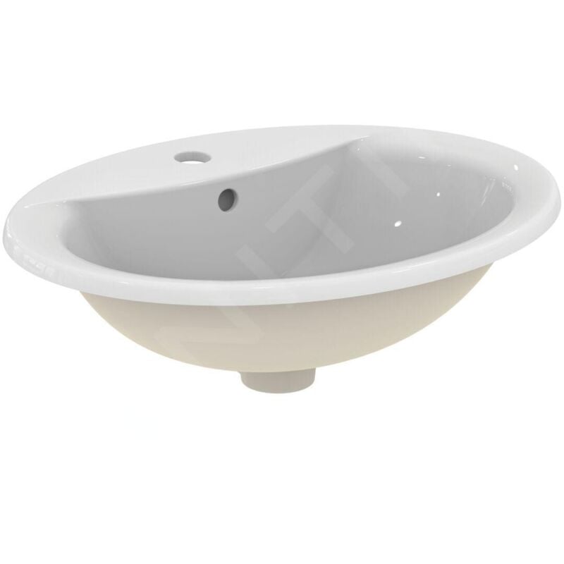 Alpha - Lavabo 55x44 cm, avec trop-plein, trou pour robinetterie, blanc R194101 - Ideal Standard