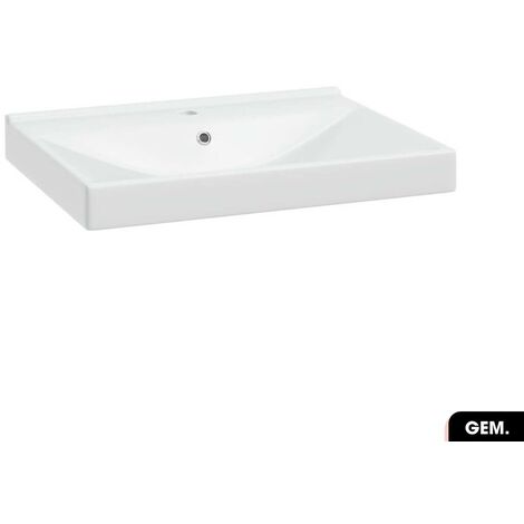 Vasque à encastrer avec siphon OFFERT  GEM  Blanc  61 × 7 × 46