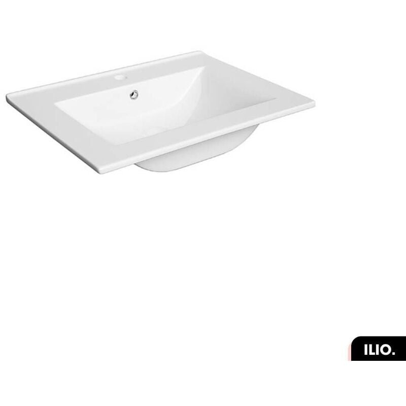 Vasque à encastrer avec siphon OFFERT ILIO Blanc 60 × 2 × 46