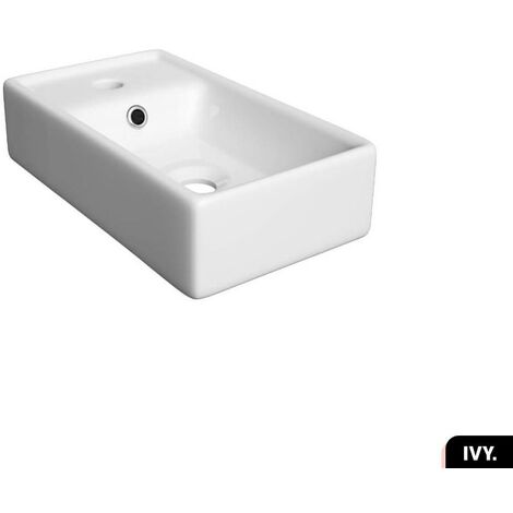 Vasque à encastrer avec siphon OFFERT  IVY  Blanc  40 × 8 × 22