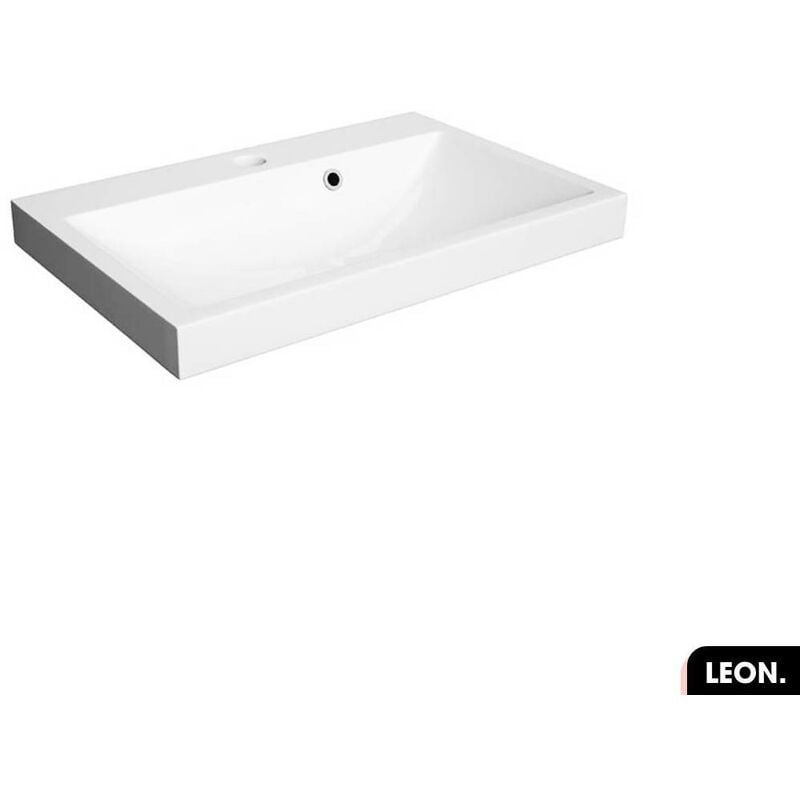 Otitec - Vasque à encastrer avec siphon offert leon Blanc 60 × 6 × 40