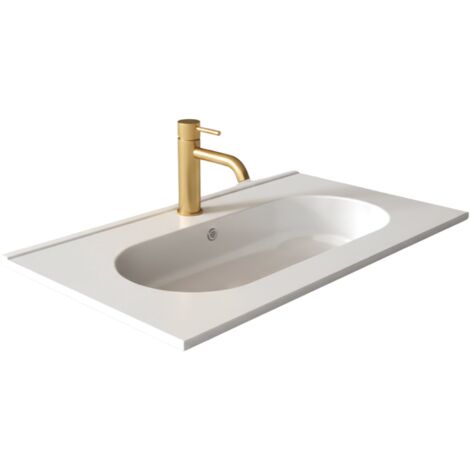 Vasque à encastrer ovale - 60 x 46 cm - Blanc - CLEA
