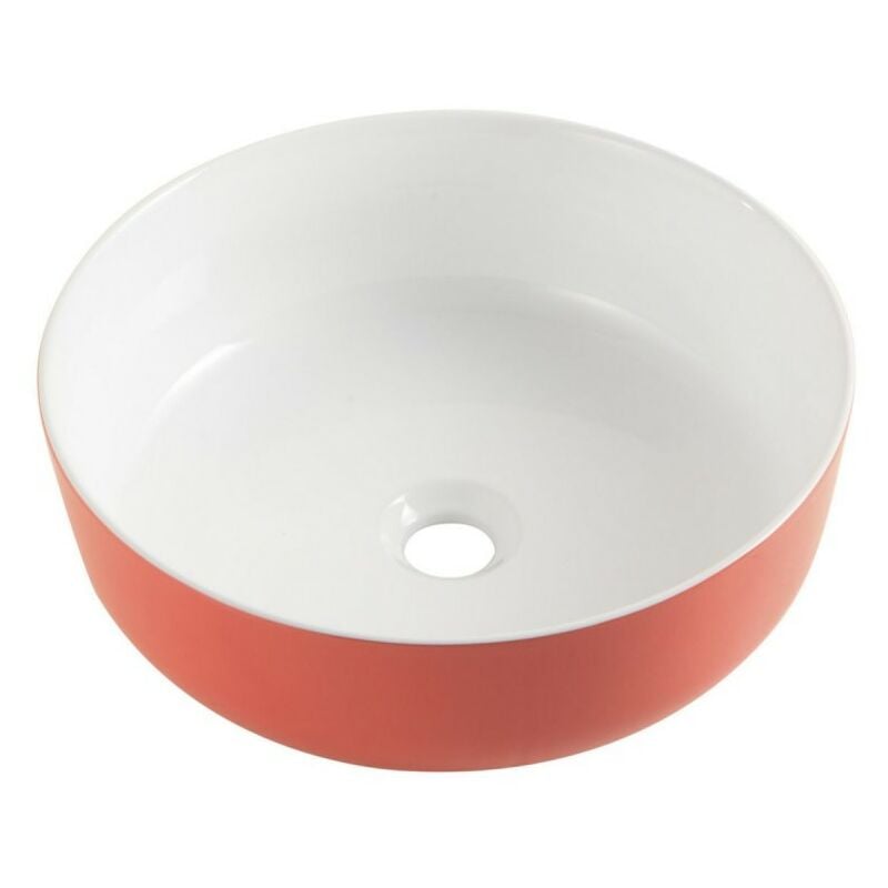 Vasque Ronde à Poser Céramique Alterna Daily o Color Extérieur Rouge Corail Terra Cotta - 6505273