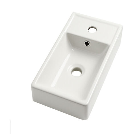 Vasque à poser Apollo 40 x 22 cm - Blanc - Vasque pour meuble fo