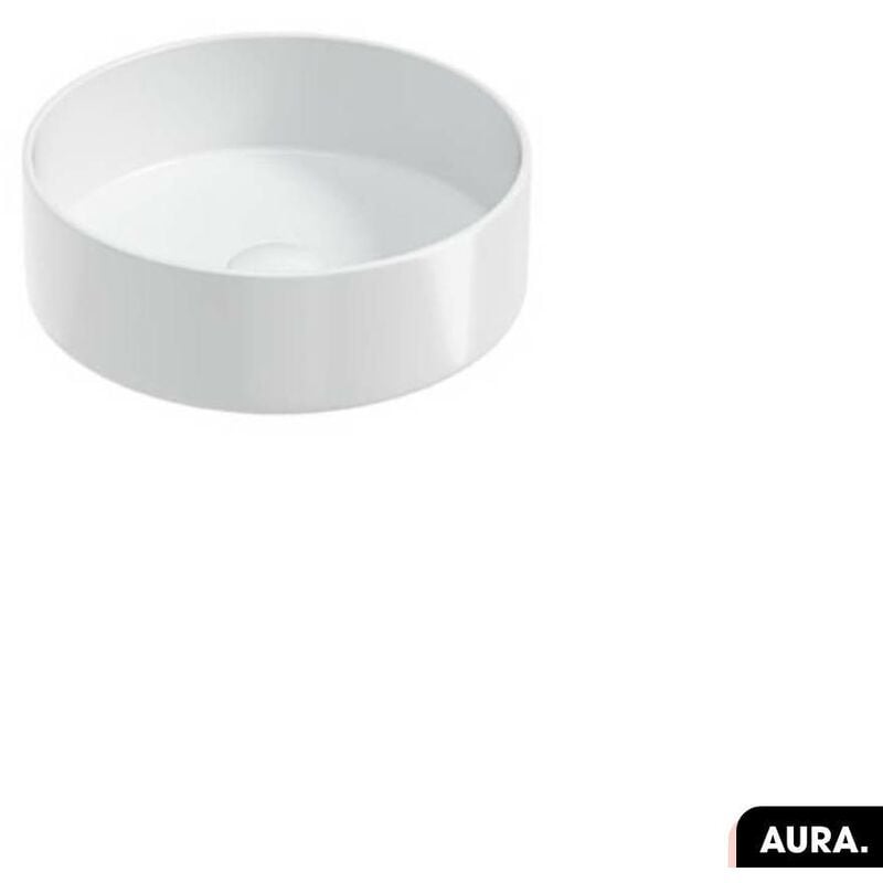 Vasque à poser avec siphon offert aura Blanc 36 × 11