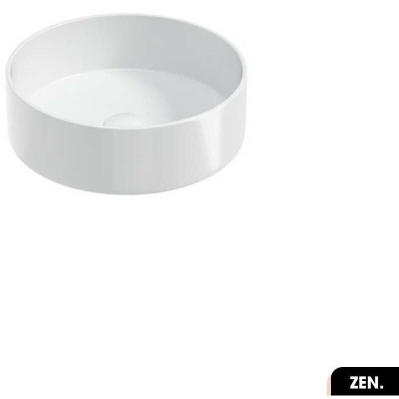 Vasque à poser avec siphon offert zen Blanc 41 × 12,5