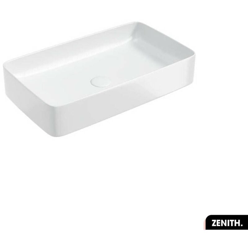 Vasque à poser avec siphon offert zenith Blanc 60 × 11 × 35