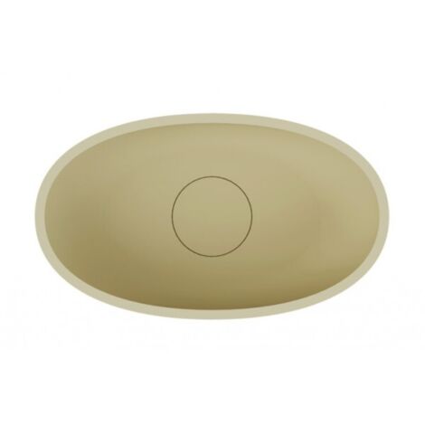 Vasque à poser beige ESCALA RIHO 55x32 cm solid surface