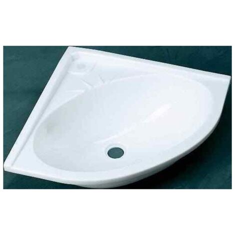Vasque à poser blanche d'angle 330x330x115mm – Plastique pour caravanes et camping-cars – Esthétique et fonctionnelle