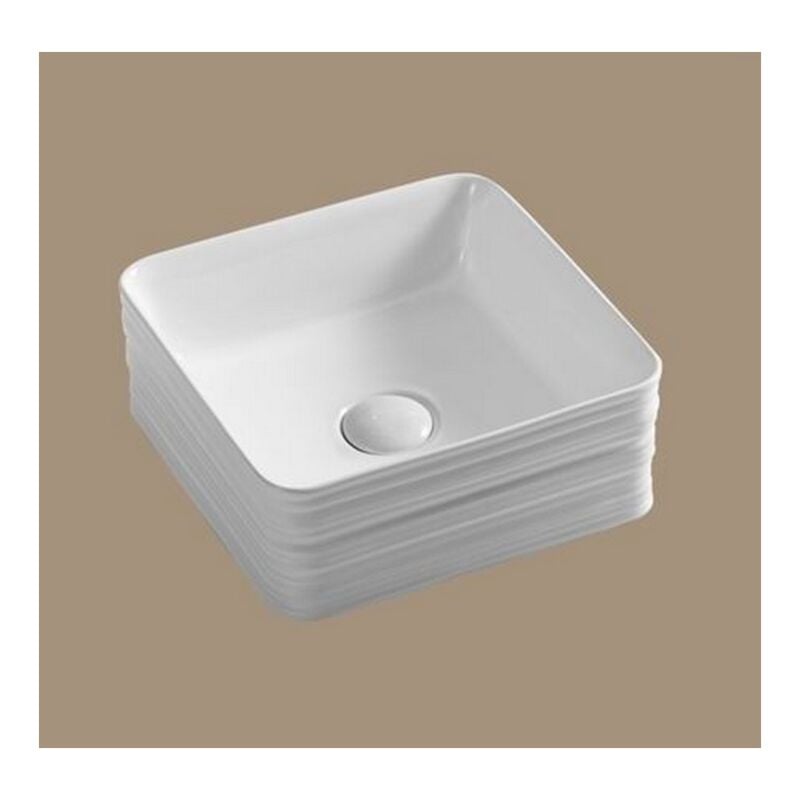 Vasque pour salle de bain Carrée 39 cm Design - Céramique - Carena