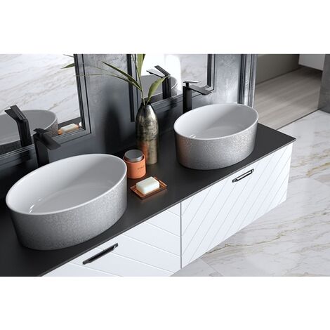 Vasque à poser chrome GLAM avec bonde blanc UNIQUA
