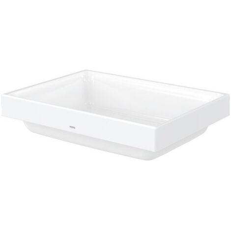 Vasque à poser CS carré, sans trou pour robinet, avec trop-plein blanc 500 mm TOTO
