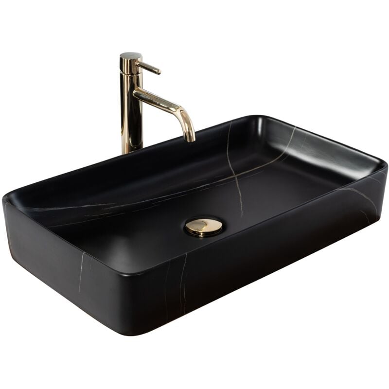 REA - vasque à poser denis black stone mat