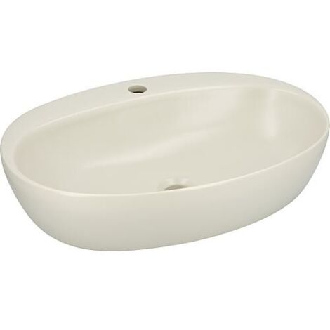 Vasque à poser Elanda 600x420mm Céramique avec trou pour robinet Perle