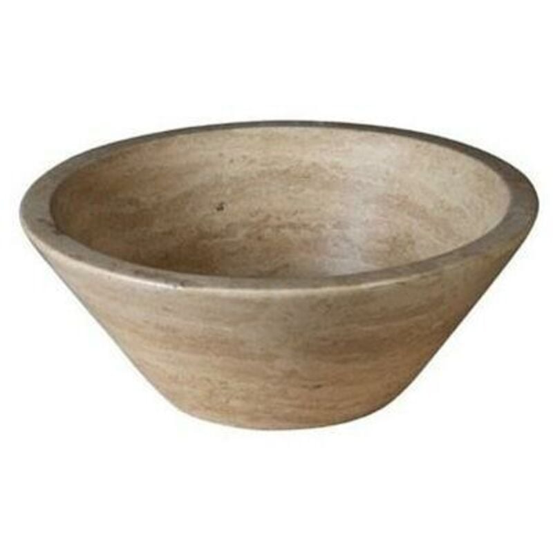 Vasque bol conique à poser en pierre H15,5cm - Ø42cm - Ondyna UR1005