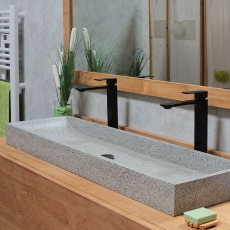 Vasque à poser en Terrazzo gris, Atlantica - Gris