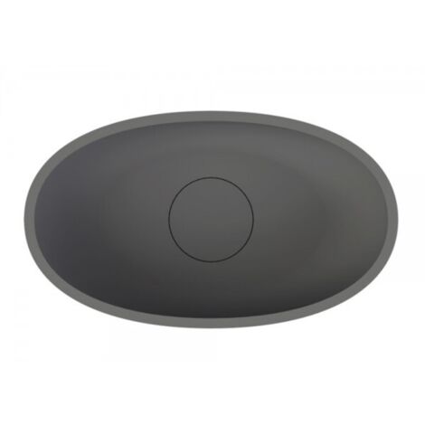 Vasque à poser gris mat ESCALA RIHO 55x32 cm solid surface