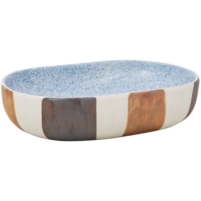 Vidaxl - Vasque à poser multicolore ovale 59x40x14 cm céramique