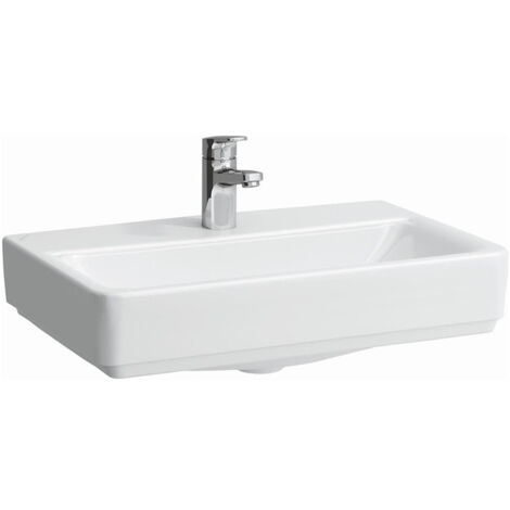 Vasque à poser LAUFEN PRO S 550 x 380 mm, compact avec trop-plein, sans trou pour robinet blanc LCC LAUFEN
