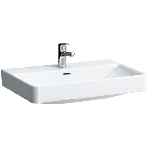 Vasque à poser LAUFEN PRO S design spécial, sans trop-plein, 1 robinet 700 x 465 mm blanc LCC LAUFEN